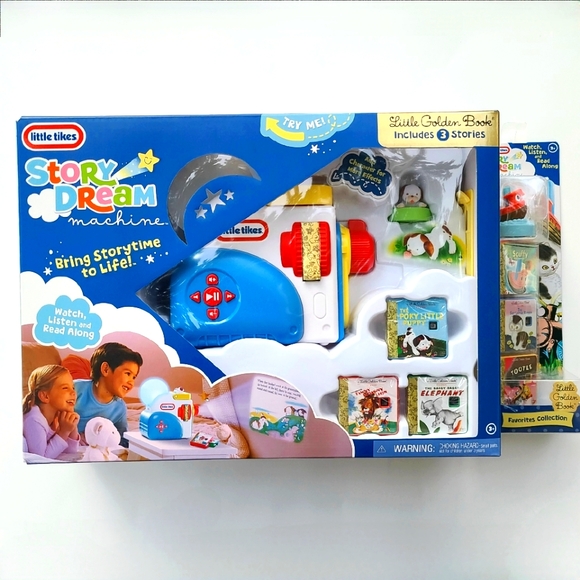 Little Tikes Story Dream Machine Audio Starter Set & Scuffy Tugboat/  6-Stories! - Picture 1 of 11